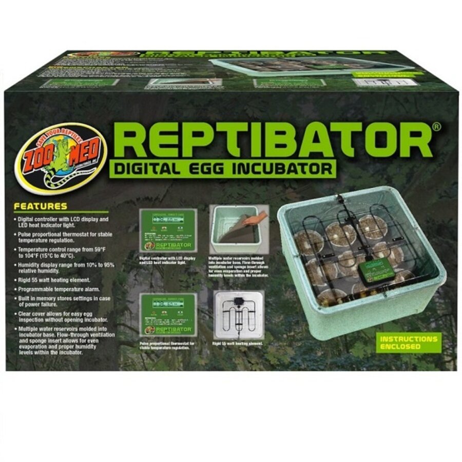 Reptibator Egg Incubator digitale reptielen broedmachine 55W 18x18x9,5 cm
