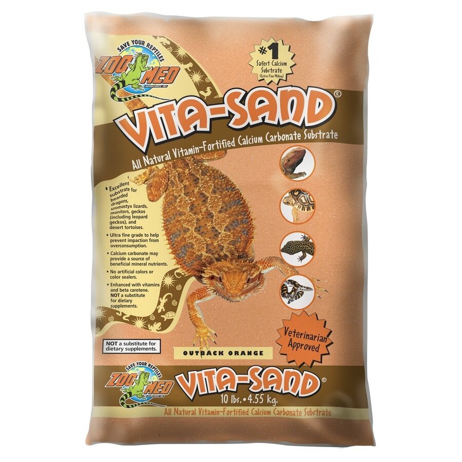 Vita-Sand reptielenzand Outback Orange 4,5kg calciumverrijkt terrariumzand voor woestijnreptielen