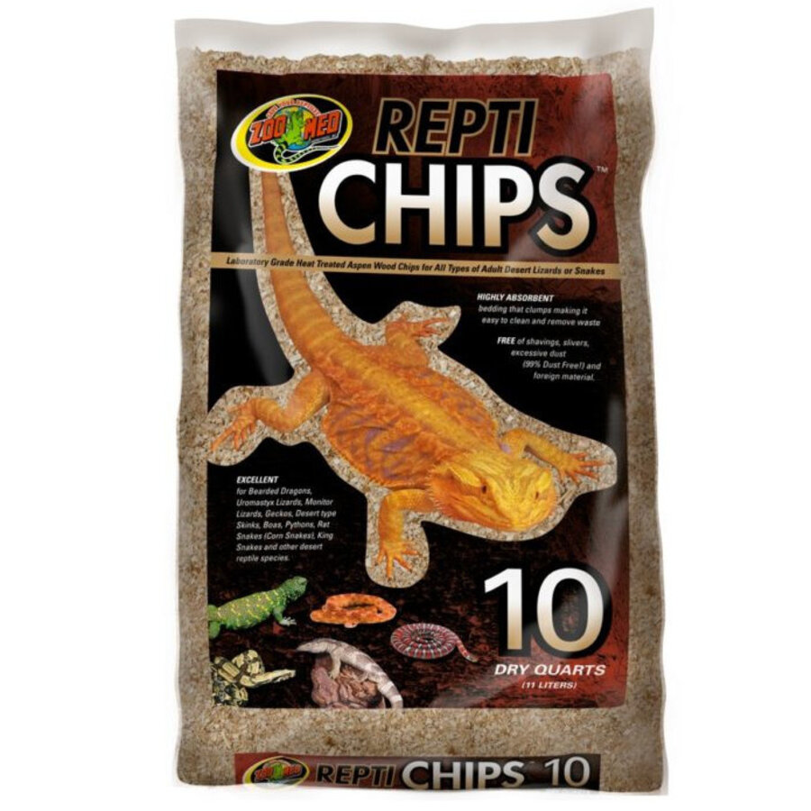 Aspen houtsnippers bodembedekking voor woestijnreptielen 11L en 23L