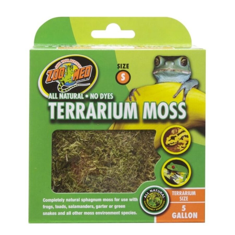Terrarium Moss Large 2,4L mos substraat voor reptielen en amfibieën