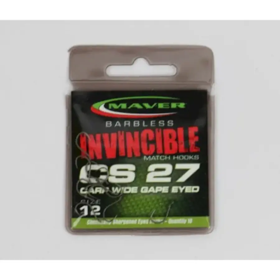 Invincible Match CS27 Hooks Maat 12 - 10 Stuks