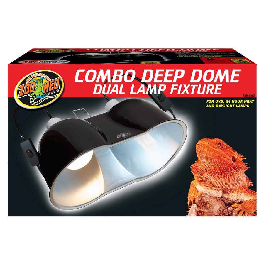 Combo Deep Dome Dual Lamp Fixture | dubbele terrariumarmatuur 2x160W voor reptielen