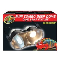 Mini Combo Deep Dome dubbele lamparmatuur voor terrariumlampen