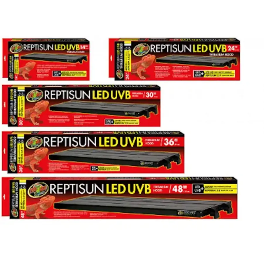 LED/UVB terrariumkap met T5 HO UVB-lamp voor reptielen | 35 en 122 cm