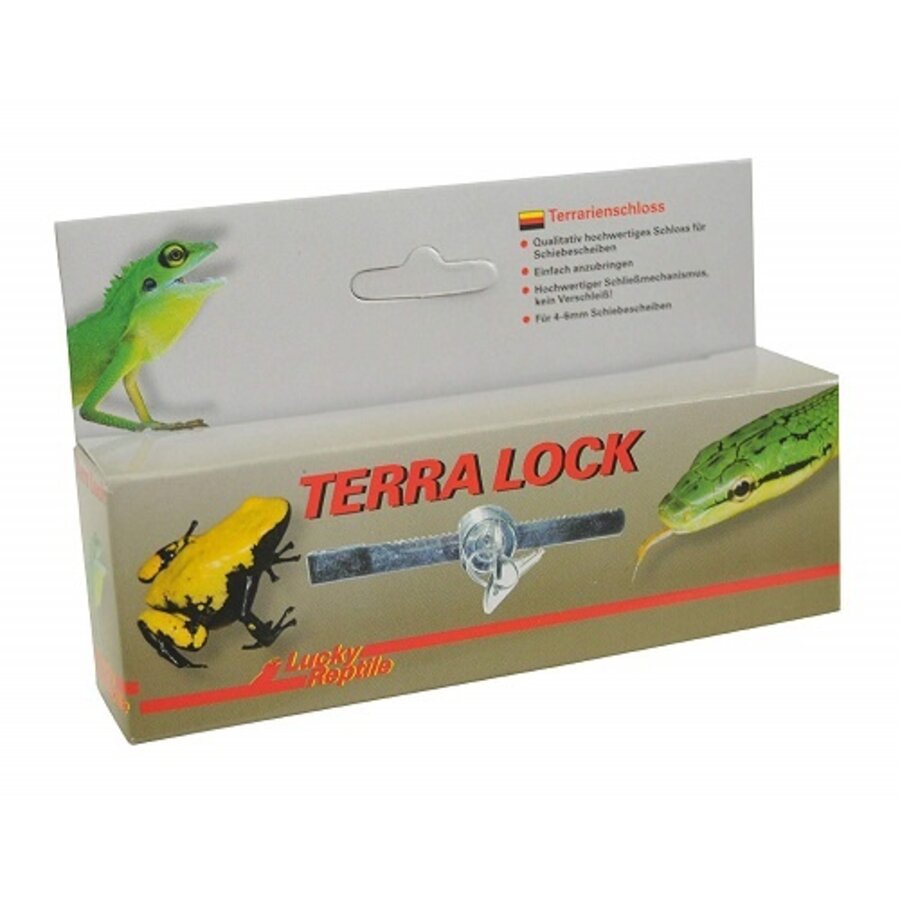 Terra Lock terrariumslot voor glazen schuifdeuren 2,5-8 cm overlap tot 6 mm glas