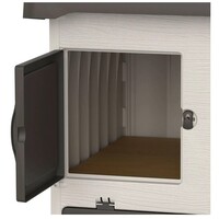 Grand Lodge 120 konijnenhok grijs wit | 115,5 x 73 x 110 cm