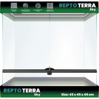 Terra Sky |Hoog glazen terrarium 45 x 45 x 45 cm voor klimmende reptielen en amfibieën