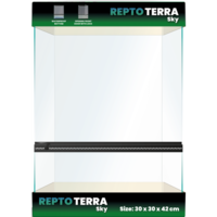Terra Sky Glazen Terra Sky terrarium 30 x 30 x 42 cm voor klimmende reptielen en amfibieën