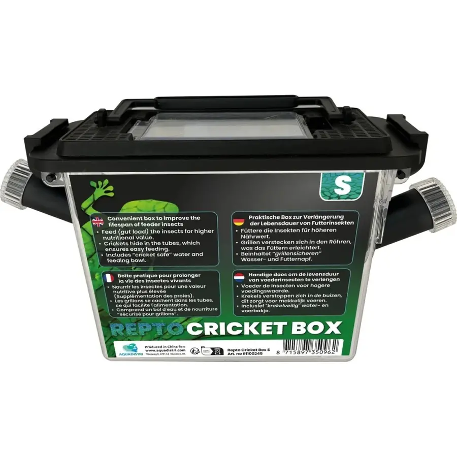 Cricket Box voor voederkrekels voor reptielen en amfibieën