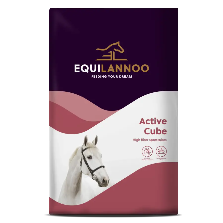 Active Cube vezelrijke sportkorrel voor actieve paarden en pony’s | 20 kg