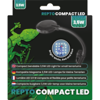 Compacte LED terrariumlamp 3,5W met flexibele klemarm en USB