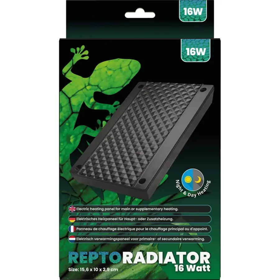 Reptile Radiator warmtepaneel 16 Watt | IR-C terrariumverwarming voor reptielen en amfibieën