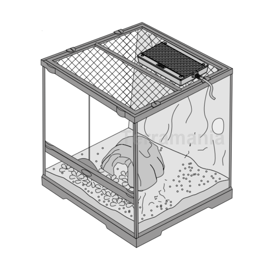 Reptile Radiator warmtepaneel 16 Watt | IR-C terrariumverwarming voor reptielen en amfibieën