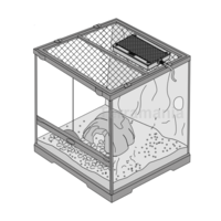 Reptile radiator 50 watt warmtepaneel IR-C terrariumverwarming zonder licht