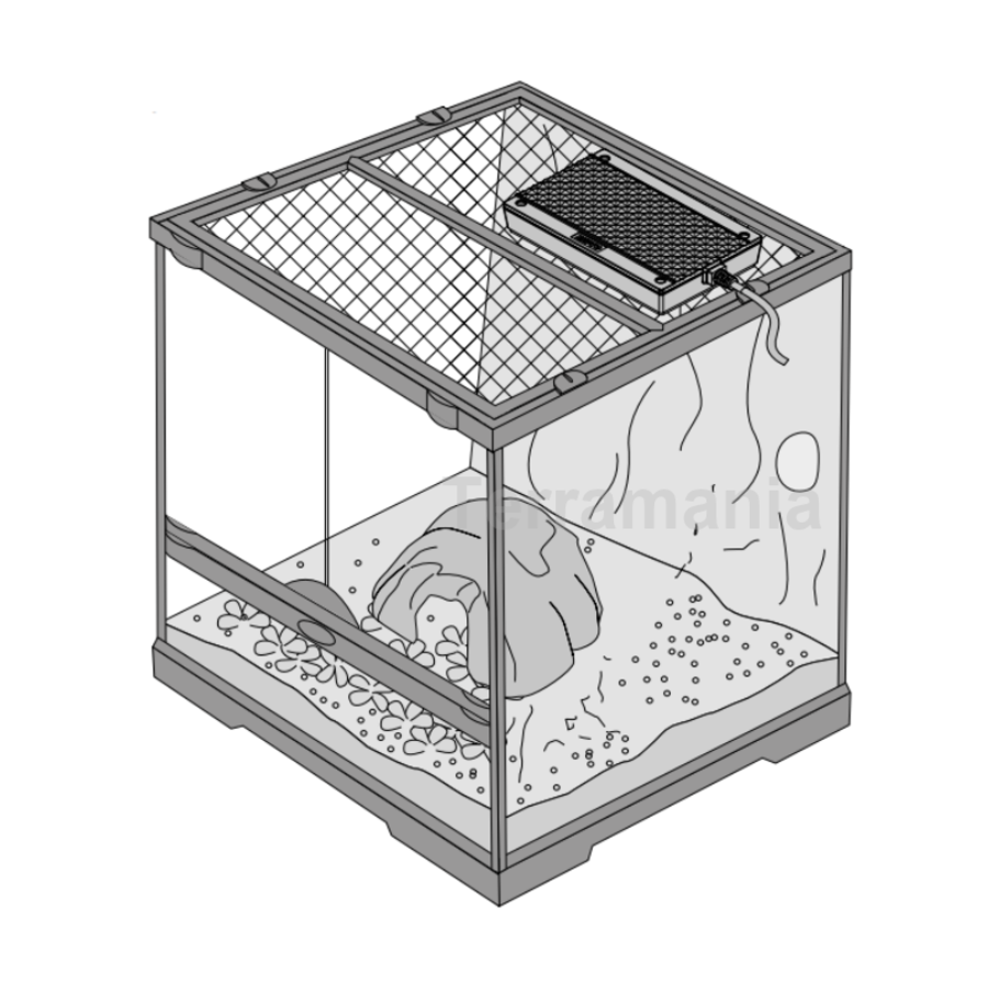 Reptile radiator 50 watt warmtepaneel IR-C terrariumverwarming zonder licht