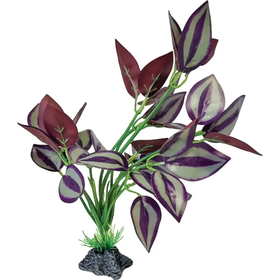 Plant Standing Purple Leaves kunstplant voor reptielen en amfibieën 19 x 15 x 23 cm