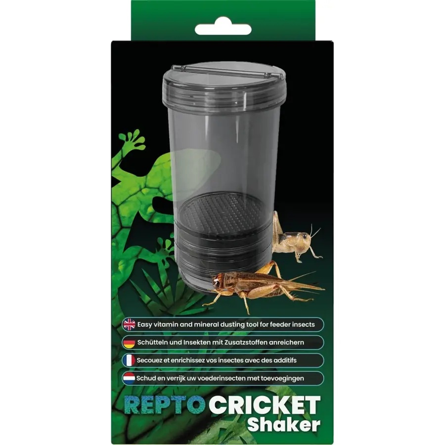 Krekel Shaker voor reptielen om voederinsecten met supplementen te bepoederen