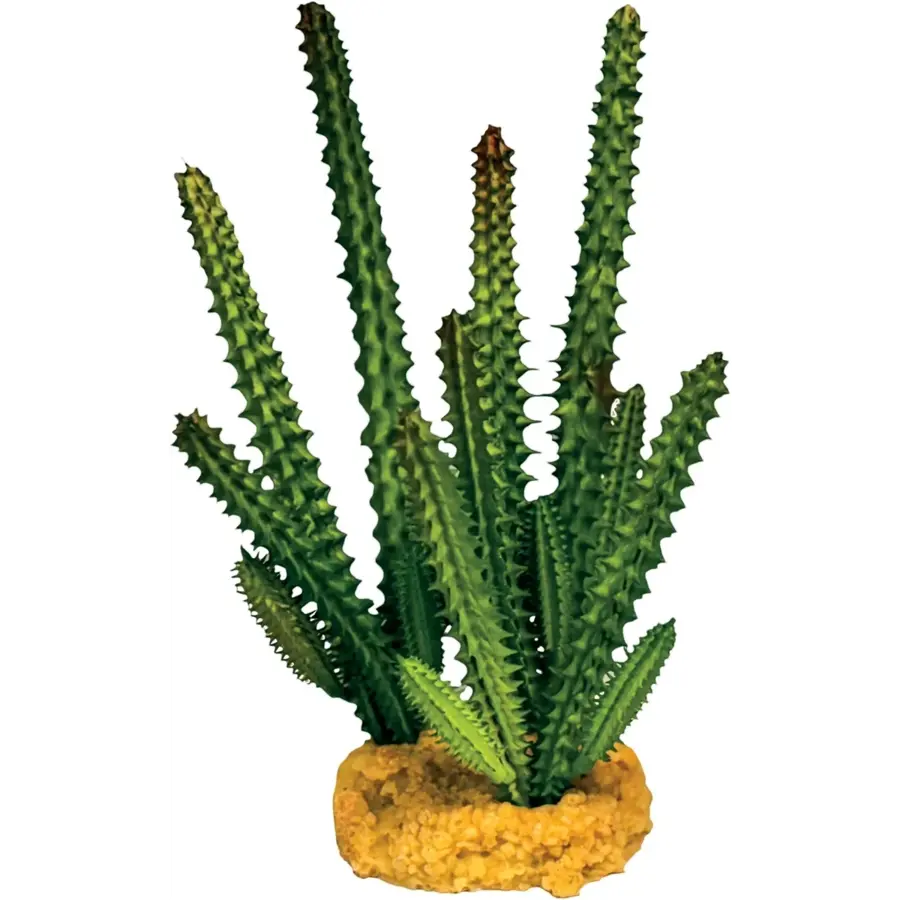Cactus Needle Green kunstcactus 8 x 8 x 16 cm terrarium schuilplaats