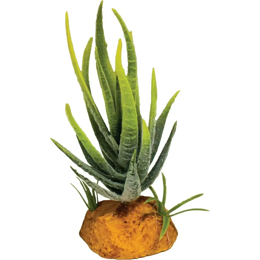 Plant Aloe Green kunstplant terrarium reptielen en amfibieën 6x6x12 cm