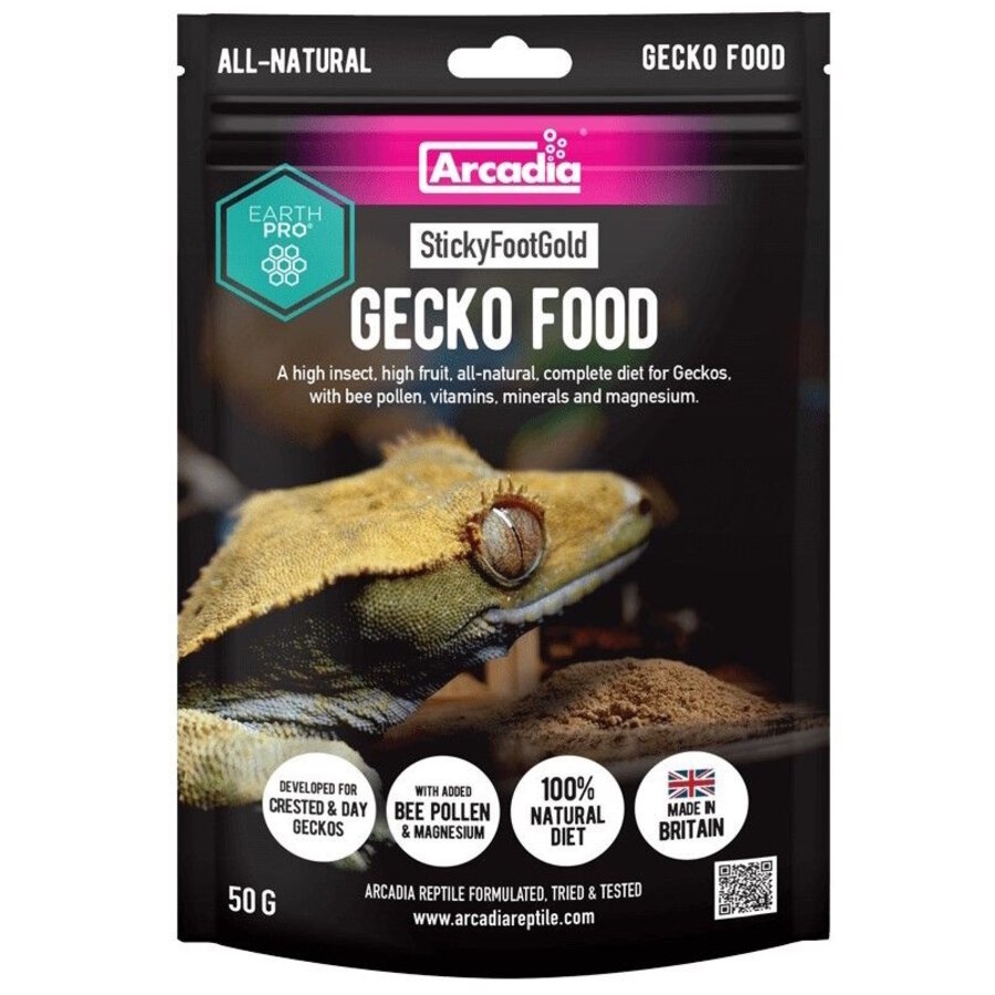 Volledig natuurlijk Stickyfoot Gold Original poedervoer voor fruit- en insectenetende gekko’s 80 g