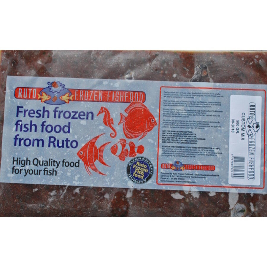 Discusvoer custom mix | 500 gram | flatpack diepvries