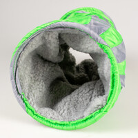 Speeltunnel groen grijs 35 cm voor konijnen cavia’s en fretten