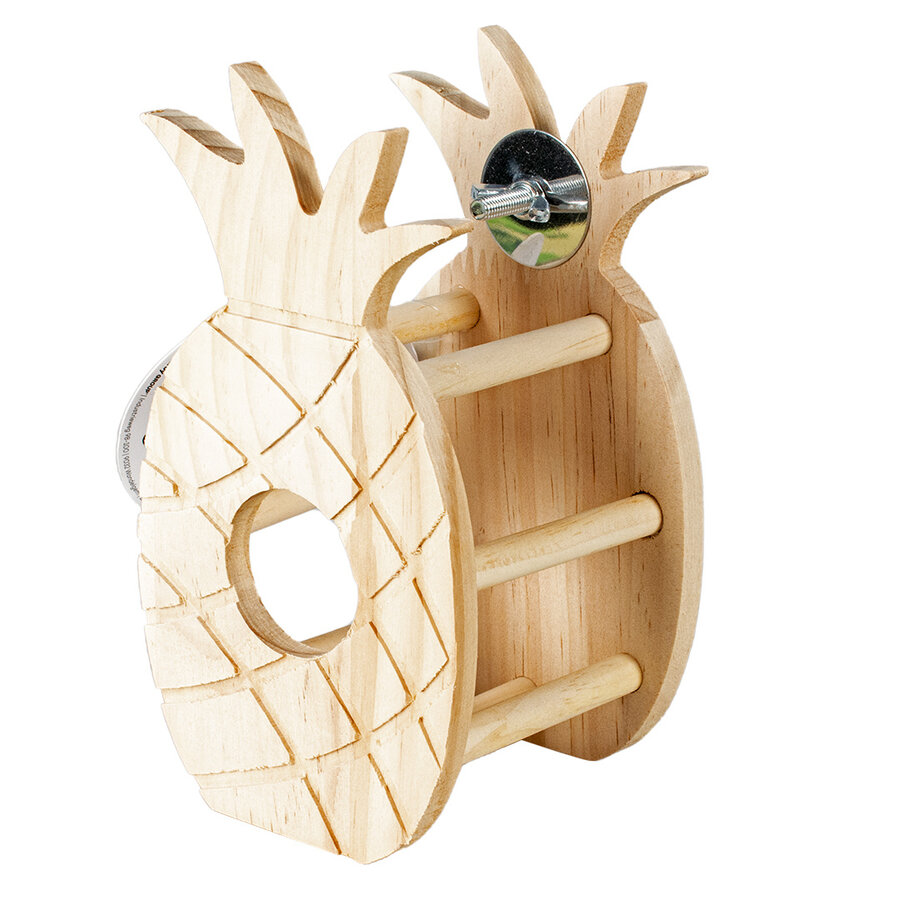 Houten ananas hooiruif voor konijnen en knaagdieren