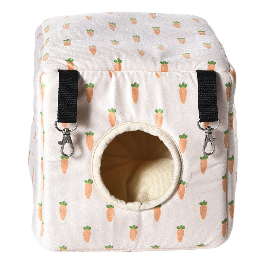 Carrot hanghuisje kubus pluche meerkleurig