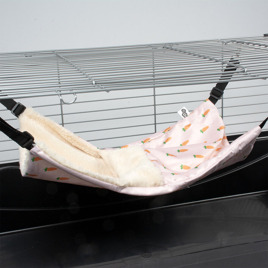 Carrot hangbed pluche multicolor voor knaagdieren