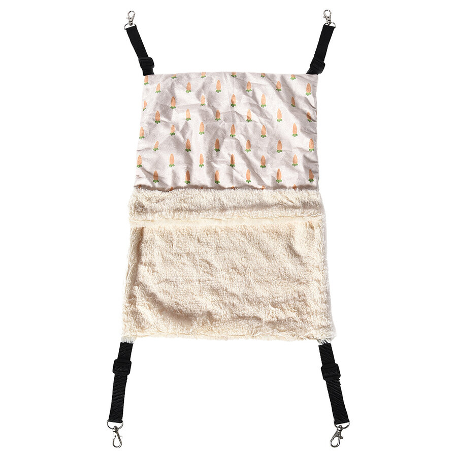 Carrot hangbed pluche multicolor voor knaagdieren