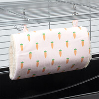 Carrot hangtunnel pluche meerkleurig voor kleine knaagdieren