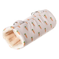 Carrot hangtunnel pluche meerkleurig voor kleine knaagdieren