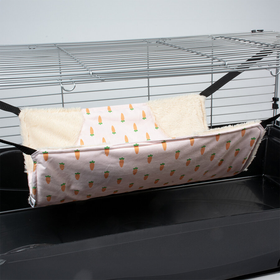 Carrot hangmat pluche wit voor knaagdieren