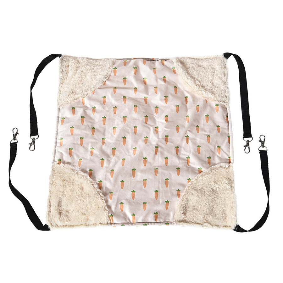Carrot hangmat pluche wit voor knaagdieren