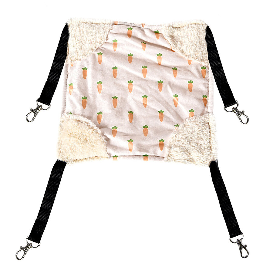 Carrot hangmat pluche wit voor knaagdieren