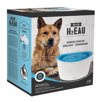 H2EAU Drinkfontein 6L Blauw/wit