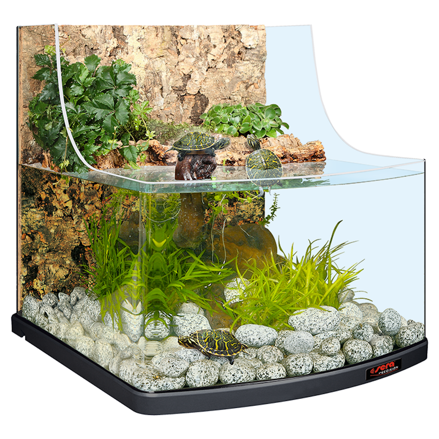 Compleet aquaterrarium 80L met LED, filter en verwarming voor waterschildpadden