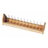 Voerbak hout met grill 120CM