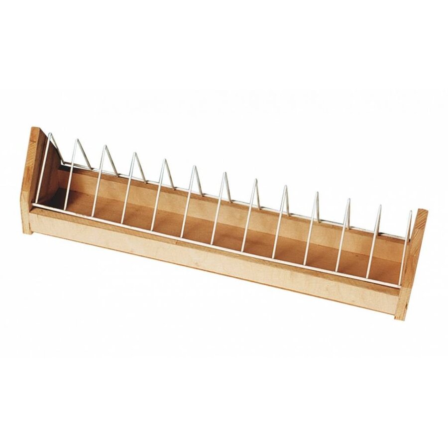 Voerbak hout met grill 120CM