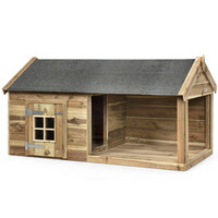 Hondenhok Naud met patio | 201 x 113 x 110 cm | nachthok 100 x 100 cm