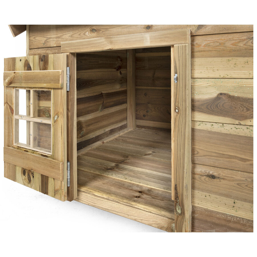 Hondenhok Naud met patio | 201 x 113 x 110 cm | nachthok 100 x 100 cm
