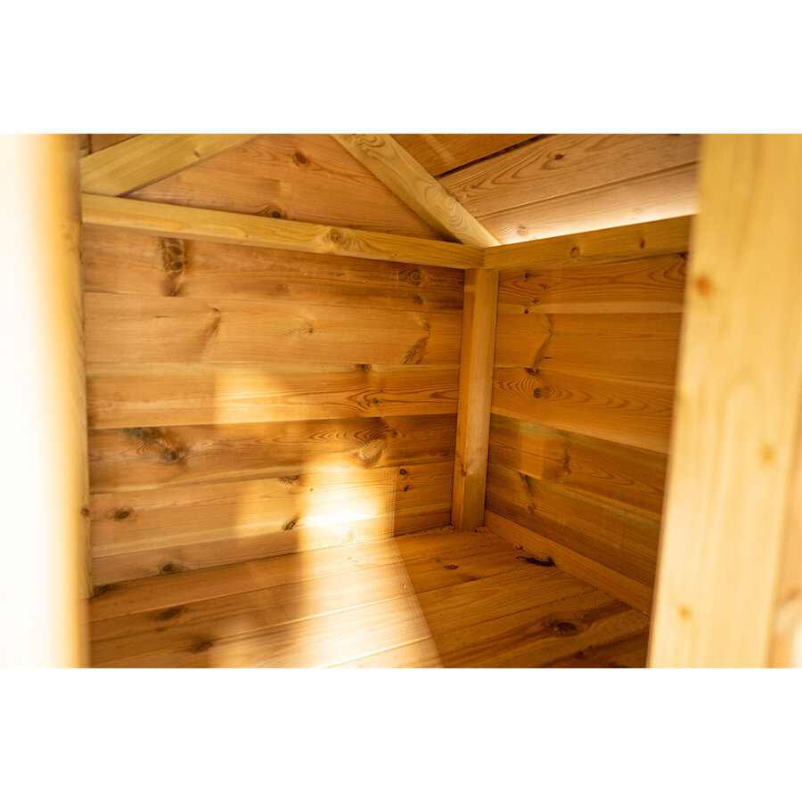 Hondenhok met nachthok 100x100 cm en patio | 201x113x110 cm