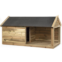 Hondenhok met nachthok 100x100 cm en patio | 201x113x110 cm