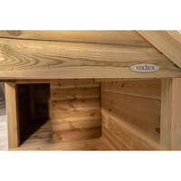 Hondenhok met nachthok 100x100 cm en patio | 201x113x110 cm
