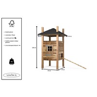 Kippenhok hooiberg Fem 125 x 125 x 225 cm | onderhoudsvrij nachthok met legbak