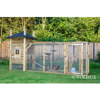 Kippenhok hooiberg Floor XL 411 x 125 x 225 cm | nachthok met vaste ren
