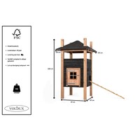Hooiberg kippenhok Teun 125 x 125 x 225 cm | onderhoudsvrij nachthok