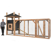 Hooiberg Tom XL konijnenhok | buitenverblijf met nachthok en gaasren 411 x 125 x 220 cm