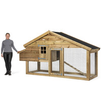 Kippenhok Romy met nachthok en legnest | ren 300x90x160 cm
