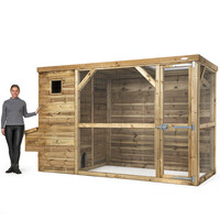 Kippenhok Toon met ren en legnest | 335 x 120 x 190 cm